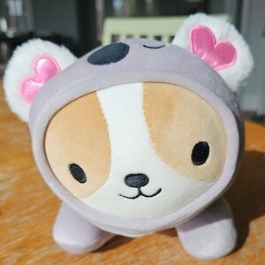 Smoochy Pals Dog Corgi Koala Plush 11” Linzy Toys Squishy Stuffed Animal EUC